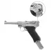 Luger P08 Silver 4" (WE)